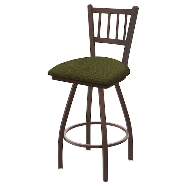 36" Swivel Bar Stool, Bronze Finish, Graph Parrot Seat